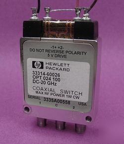 Hp microwave relay 20 ghz sma 24 vdc