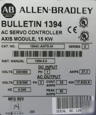 New allen bradley 1394-AM75-ih 1394AM75IH 