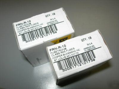 New in box lot of 20 bussman fuses frn-r-10 class RK5