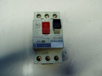 Telemecanique motor starter .25-.4A m/n: GV2-M03 - used