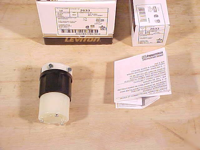 10 leviton L7-30R locking connectors 20A 277V 2633