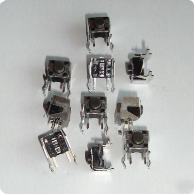 10 x vertical mount push button s/p miniature switches 