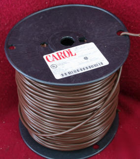 Carol wire 500 ft 12 awg mtw brown part 76822.R8.08