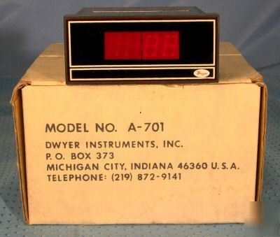Dwyer mod. a-701 digital readout for series 600 gage