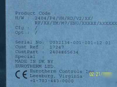 Eurotherm process/temp controllers 