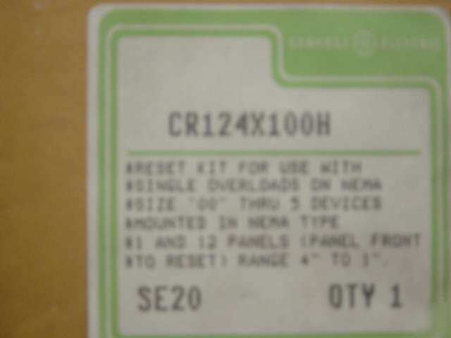 Ge CR124X100H reset kit