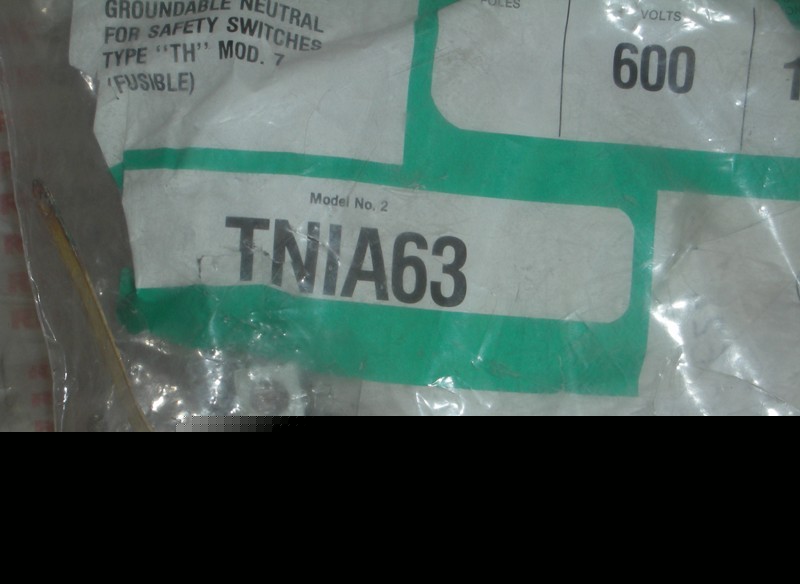 Ge TNIA63 insulated groundable neutral type th mod 7