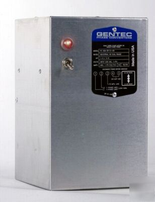 New 1 - 5 hp gentec static phase converter - dual range