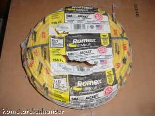 New 12/3 romex simpull 250 ft type nm-b indoor w/ground