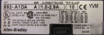 New allen bradley 509-B0*-smp b contactor set relay l 