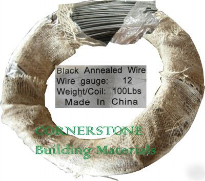 New black annealed scaffold tie wire 12 ga. 100LBS/ea 