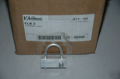 New homac elb-2 equipment lock tamper proof qt. 100 