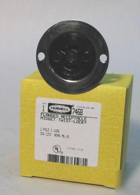 New hubbell HBL7468 nema ML1R flanged receptacle 7468 