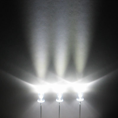 Pure white led set of 5000 super bright 5MM 37000MCD f/
