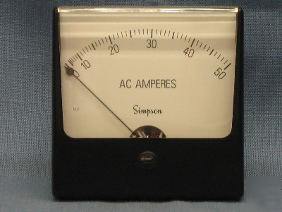 Simpson 0-50 ac amp meter 03210 55F1542