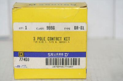 Square d 3 pole contact kit class 9998 type ba-81