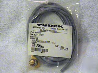 Turck, wk 4.2T-2/sv, 2-wire eurofastÂ® cordset, 