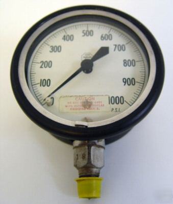 Ashcroft 1000 psi pressure gauge 3 1/2
