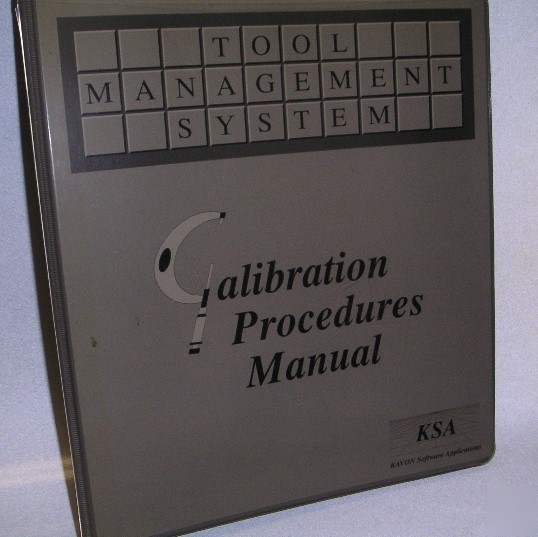 Calibration procedures manuel for gage calibration 1991