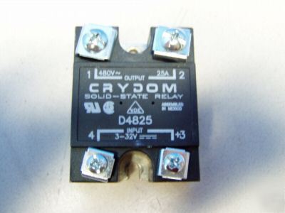 Crydom solid-state relay panel mount D4825 - used