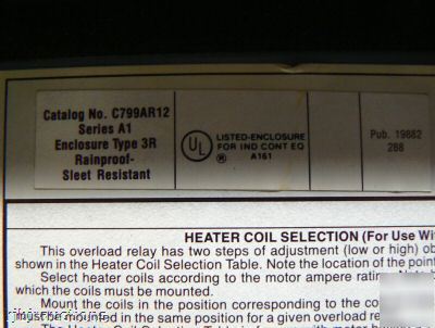 Cutler hammer motor starter control enclosure 