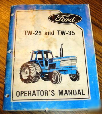 Ford tw-25 & tw-35 tractor operator's owner's manual
