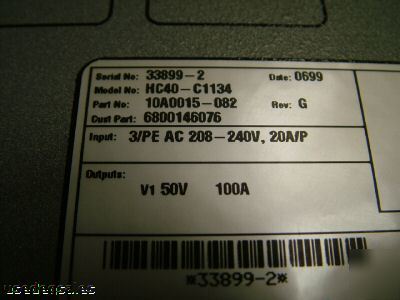 Hc power inc. 50V power supply HC40-C1134