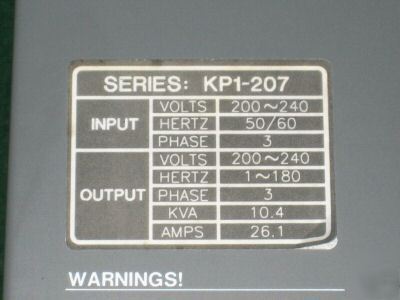 Motortronics k plus frequency drive KP1-207