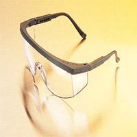 Msa safety works safety glasses black/clear 697550