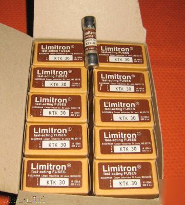 New 100 lot buss limitron ktk-30 fuse KTK30 atm klk