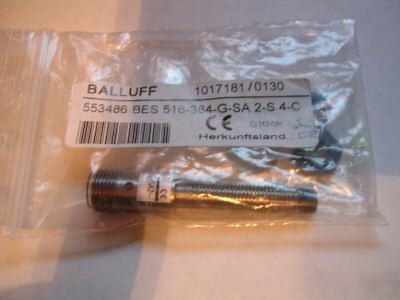 New balluff inductive proximity sensor bes-516-384-g-sa