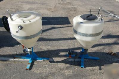 QTY2-water cone inductor 15 gal tank polyethylene stand