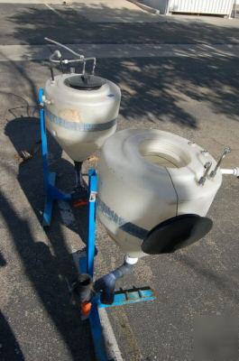 QTY2-water cone inductor 15 gal tank polyethylene stand