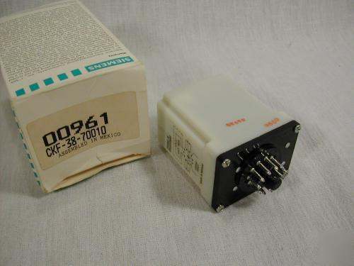 Siemens potter brumfield time delay relay ckf-38-70010