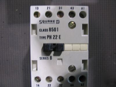 Square d control relays 2 ea 8501 PH22E n.o.s.