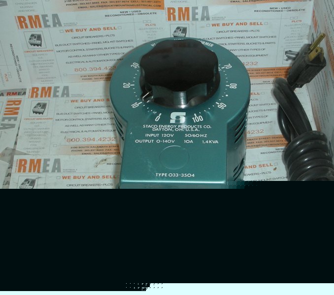 Staco energy variable autotransformer 033-3504 120V nos
