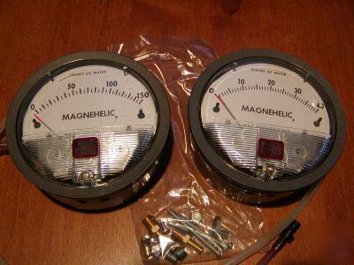 2 dwyer magnehelic pressure gauges 2040 and 2150C