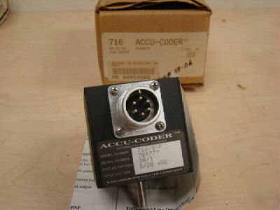 Accu-coder 716-s-p incremental shaft encoder, =