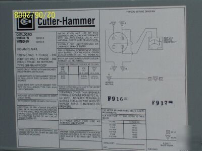 Cutler hammer electric meter 200 amp type 3R rainproof