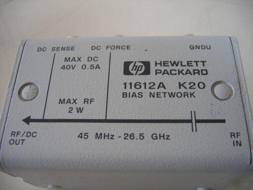 Hp (agilent) 11612A/K10 and 11612A/K20 dc bias network 