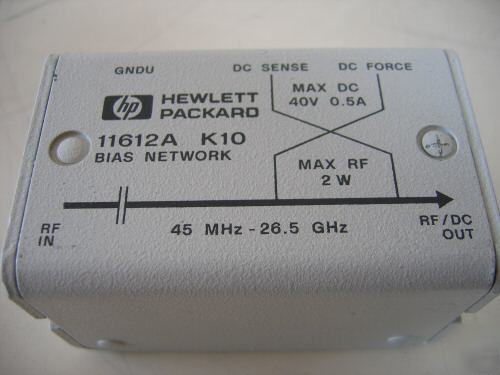 Hp (agilent) 11612A/K10 and 11612A/K20 dc bias network 