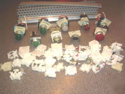 Lot allen bradley switches, buttons, terminals estops