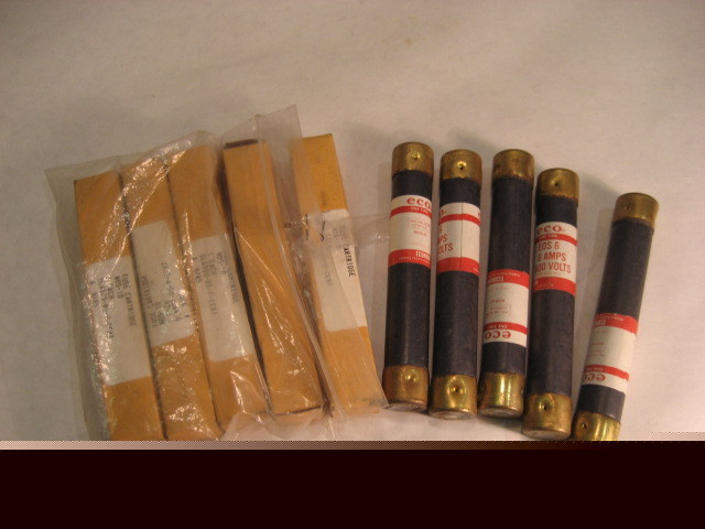 Lot of 10 fuses 5 6A 600V and 5 10A 600V buss and eco