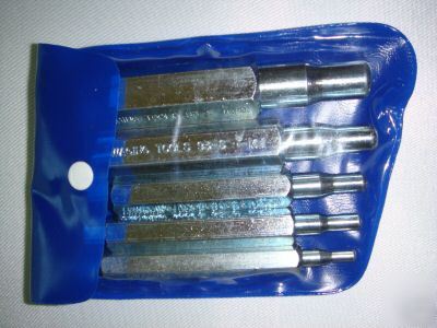 New brand p & m set of 5 swaging punches tool save big 