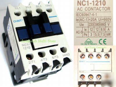 New chint NC1-1210 ac contactor 110V+aux.contacts #0909