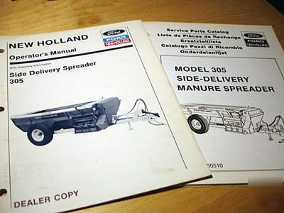 New holland 305 spreader parts and operator's manual