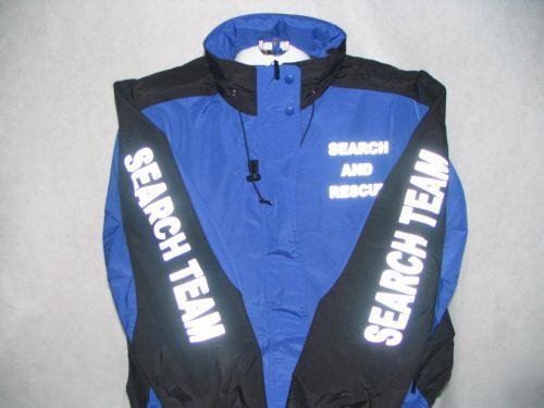 Reflective search and rescue jacket, 3 system, blue, xl
