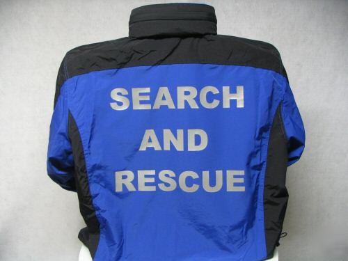 Reflective search and rescue jacket, 3 system, blue, xl