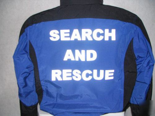 Reflective search and rescue jacket, 3 system, blue, xl