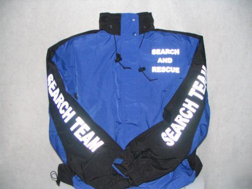 Reflective search and rescue jacket, 3 system, blue, xl